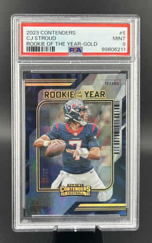 C.J. Stroud [Gold] #5 2023 Panini Contenders Rookie of the Year card