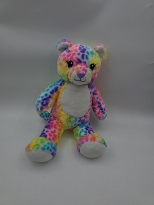 Build A Bear Rainbow Leopard Plush Colorful Stuffed Animal 16'' BAB Toy