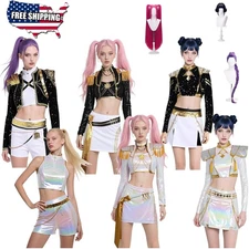 RUMI/MIRA/ZOEY Demon Cosplay Costume Hunters Girls Cosplay Deluxe Outfit