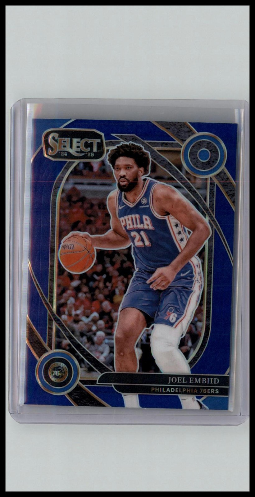2024-25 Panini Select #236 Joel Embiid Courtside Blue Prizm