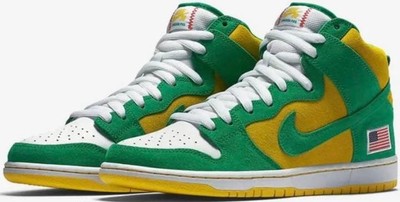 Nike Dunk SB High Oakland Athletics Green Mid-Top Sneaker 305050-337 Gebraucht