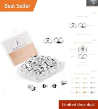 60 pcs Hypoallergenic Stainless Steel Earring Backs - Secure and Comfortable