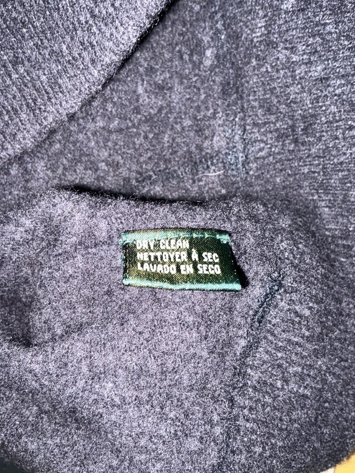 Ralph Lauren Kids Cashmere Wool Hoodie Gray Knit Sweater Boys 14 L Luxury Soft - Image 4 of 4