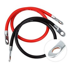 4AWG 18-Inch Battery Inverter Cables Set, 4Gauge x 18" 1 Positive 4 AWG 18"