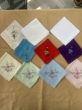 Ladies VTG Handkerchief X 10