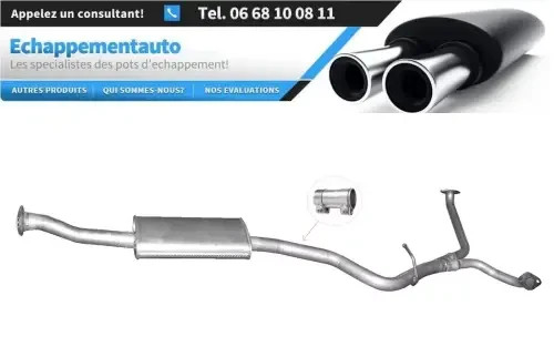 Silencieux central Subaru Tribeca 3.0 acier aluminé haute durabilité
