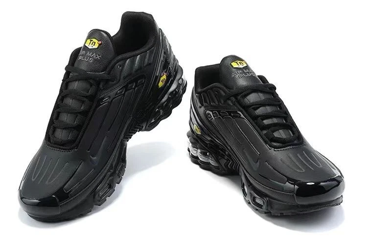 靴 NIKE AIR MAX PLUS 3 leather black 27cm Nike Air Max Plus 3 Leather Triple Black | eBay
