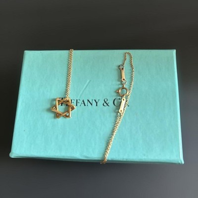 Tiffany & Co Star of David Necklace 18K Yellow Gold Elsa Peretti