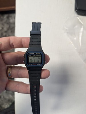Casio F-91W Digital Watch Unisex Black Resin Alarm Chronograph Light WaterResist