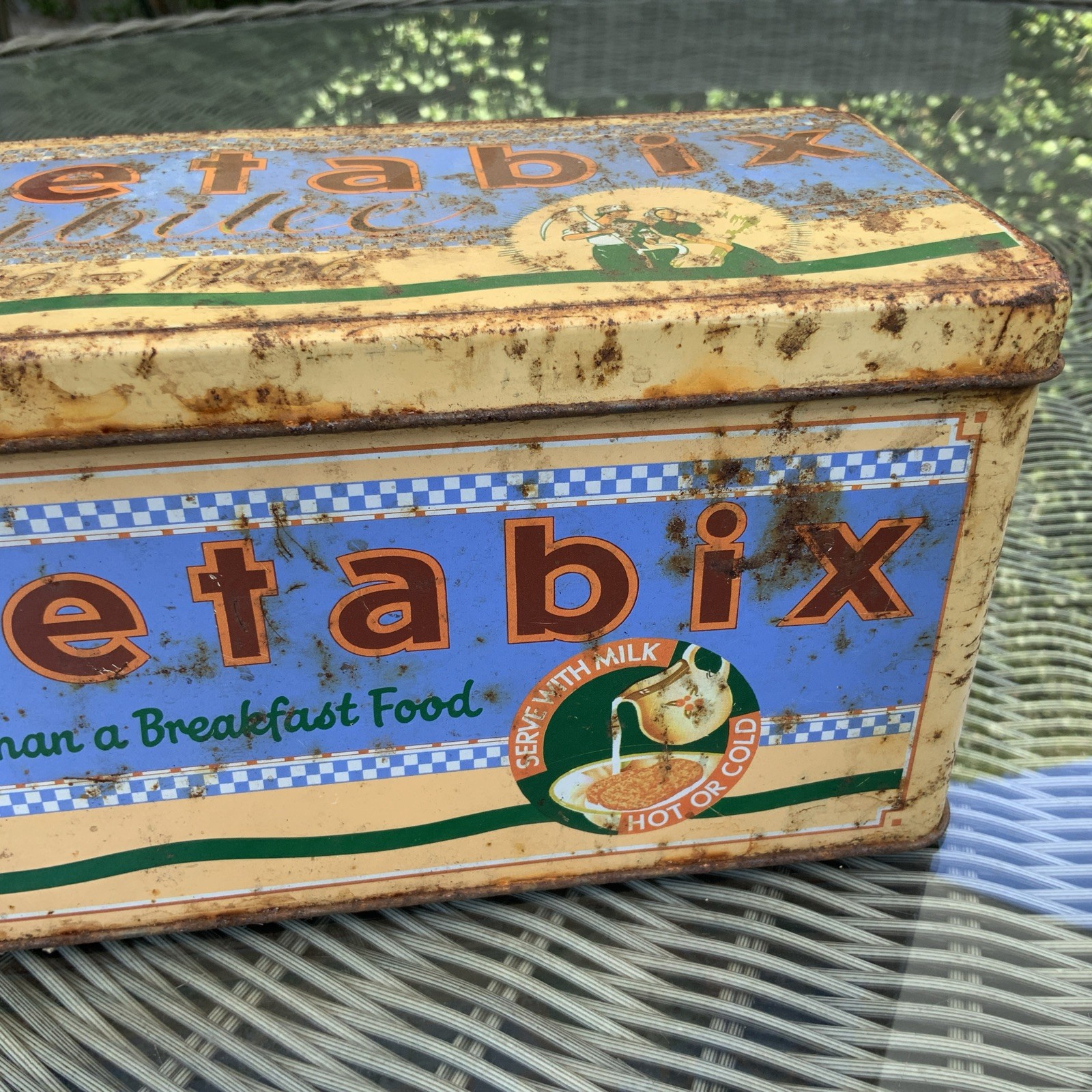 Vintage WEETABIX Golden Jubilee 1936-1986 Tin Rare Mancave cereal film prop 28cm