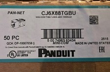 Panduit CJ6X88TGBU Cat6a 10 Gig Mini-Com Jack, Blue (Listing Is For 1 Box Of 50)