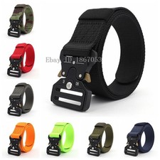 Men Casual Military Tactical Army Adjustable Quick Release Belts Pants Waistband