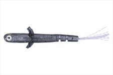 Osp Worm Frilled Shad 2.3 Inch W014 Light Smoked Pepper Rainbow Flake