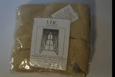 VHC Brands Prairie Short Panel Pair Curtain Burlap Vintage 63 x 36 inch 