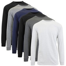 Men's Cotton Blend Heavyweight Long Sleeve Crew Neck Shirt ( Sizes, S-3XL ) NWT