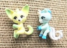 2 WowWee Fingerlings Minis Fox Unicorn Series 2 Yellow S3 Blue