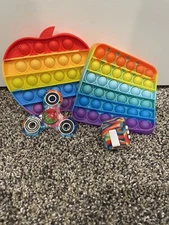 Rainbow Funfetti Fidget Toy Pack￼ 4 pc