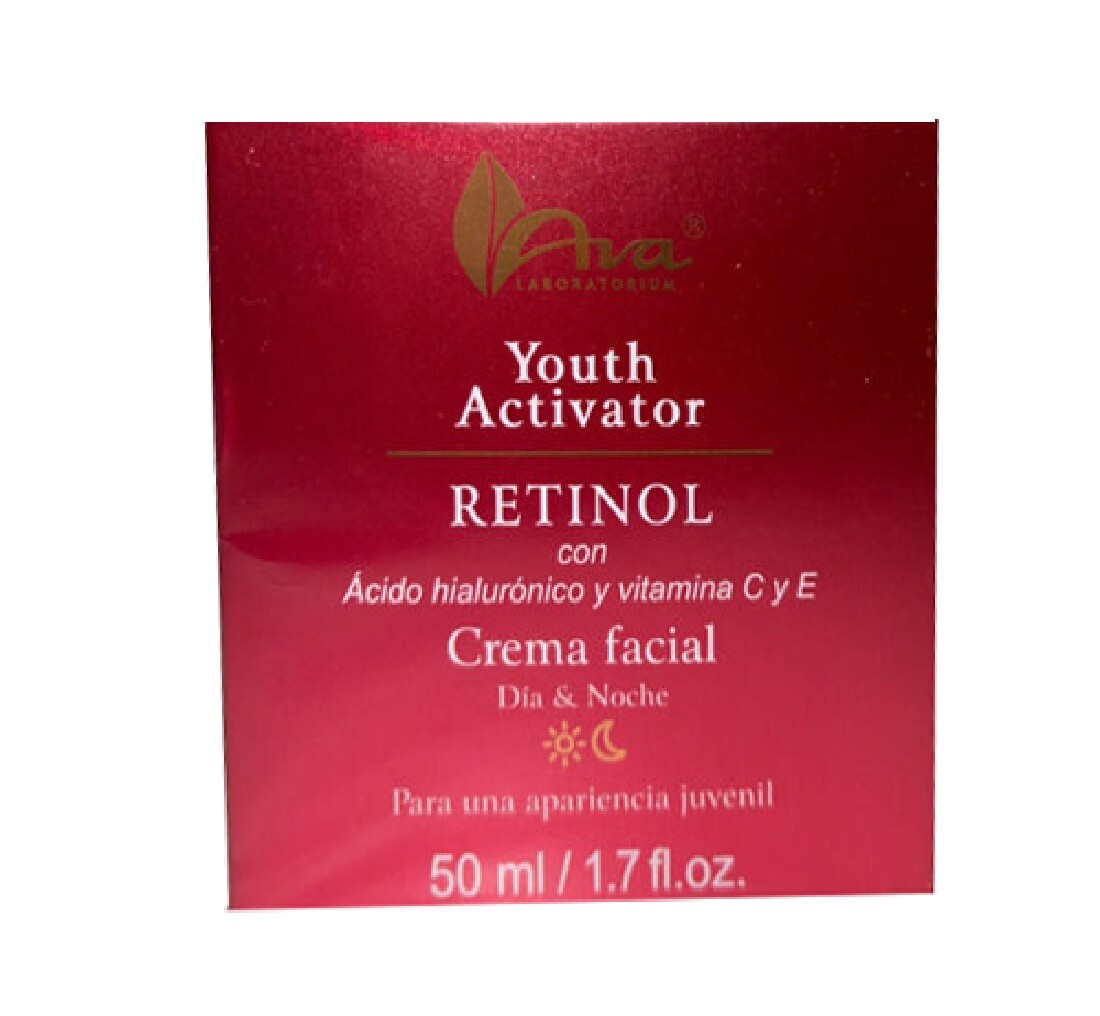 AVA Youth Activator RETINOL Cream 1.7 oz with Hyaluronic Acid Vitamins