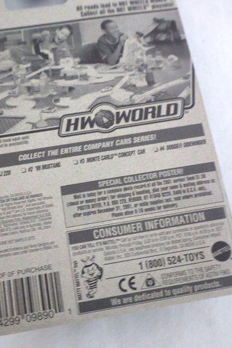 2001 Hot Wheels #87 Company Cars Series 3/4 MONTE CARLO CONCEPT CAR Yellow w/5Sp - Picture 2 of 2