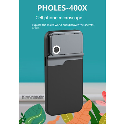 400X HD Mikroskop Makro Kamera Objektiv Handy Hülle für iPhone 14 15  Pro/Pro Max