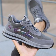 Botas de trabajo para hombre Puntera de acero Zapatos de seguridad Tenis industriales ligeros