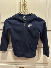 Nike 6-7 Y Hooded Zip Up Sweatshirt Navy