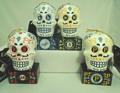 MLB Sugar Skull Ornament Day of the Dead Dangler Hanger