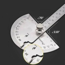 Angle Finder 180 Degree Protractor Ruler Rotary Measuring Tool Stainless-Steel
