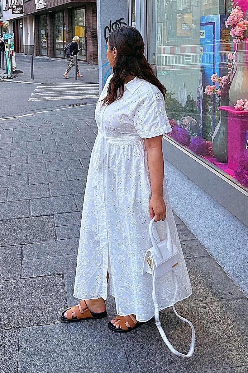 ZARA NWT EMBROIDERED EYELET MIDI SHIRTDRESS ZW COLL