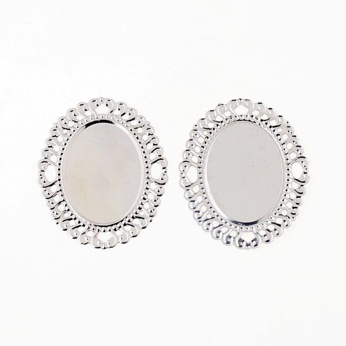 Connettore cabochon avvolgente filigrana fai da te artigianato decorazione gioielli accessorio 10 pezzi - Foto 2 di 14