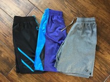 Lot Of 3 Youth Boys Athletic Shorts size Small Champion C9, Tek Gear