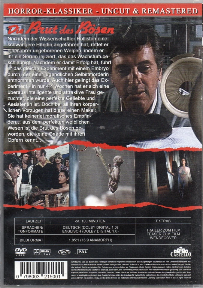 EMBRYO (1976) - DVD - ROCK HUDSON - - Image 2 of 2