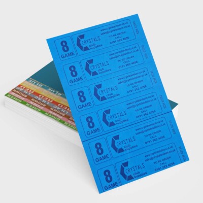 Bingobücher 8 Spielseiten Wert Bingo Tickets 6 oder 12 zur Ansicht