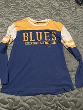 St. Louis Blues Ladies Small Long Sleeve Blue T-Shirt By NHL Specialties
