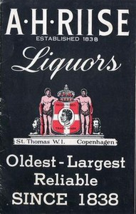 A H RIISE LIQUORS PRICE LIST ST THOMAS WEST INDIES COPENHAGEN WHISKY SCOTCH