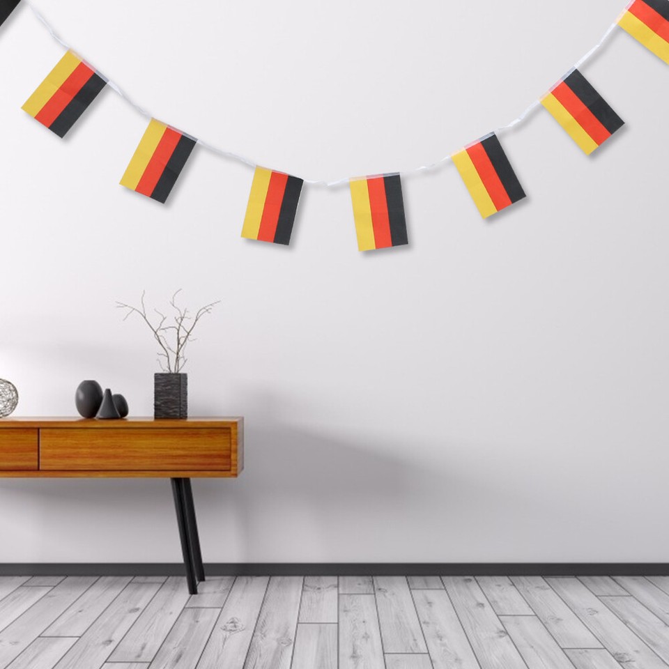 Football Garland Decor German Flag Pulling String Bright Color Matching