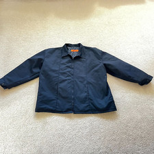 Men's Red Kap Work Jacket Size 4XL-LN Black Quilted Lined Collared Slit Pockets