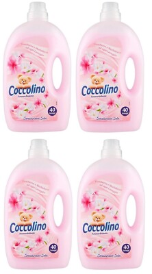 4x Coccolino Sensazione Seta Verdünnter Weichspüler 40 Wäschen 3Lt