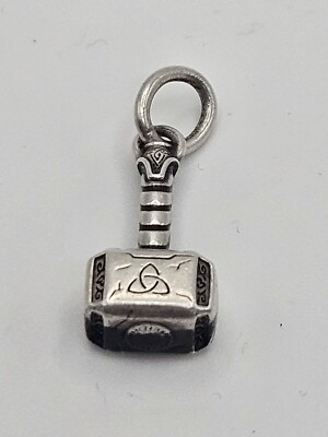 PANDORA Sterling Silver Marvel The Avengers Thor's Hammer Charm 