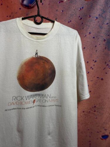 Vintage Rick Wakeman David Bowie life on mars zespół rock koszulka - Zdjęcie 1 z 5