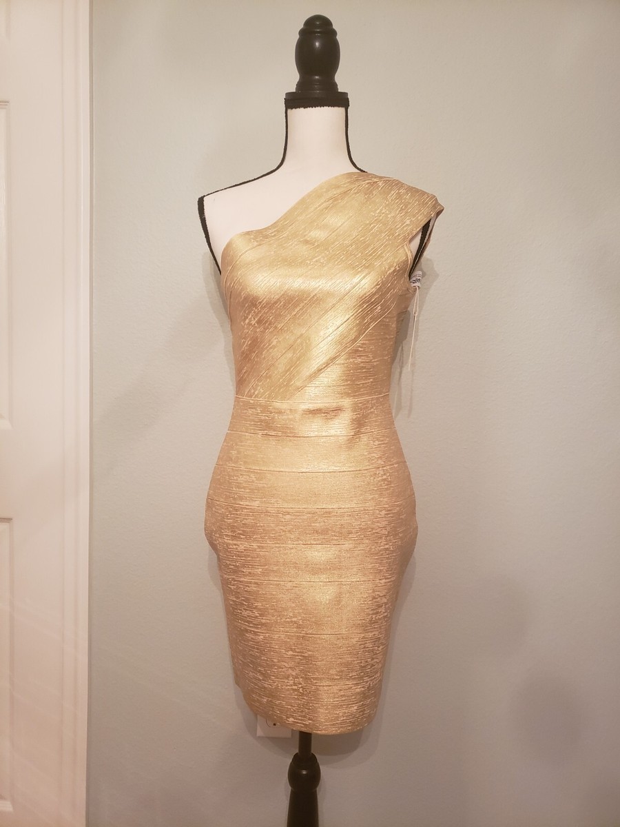 knee length dresses for ladies Metallic Gold Sculpted Mini Dress 0 / Gold Multi main image 0