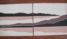 Set of 2 Original Art Poster Silk Screen Print  30" x 22" Signed Number Parrish