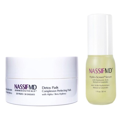 Nassif MD DETOX Pads Complexion Perfecting Pads & Hydro Screen Serum Set