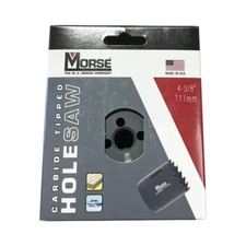 M.K. Morse 4-3/8" Carbide Tipped Hole Saw USA Made