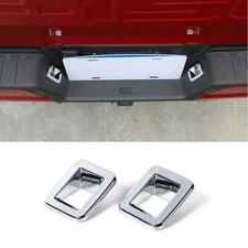 Chrome Rear License Plate Light Lamp Decor Covers Trim For Ford F-150 2021+