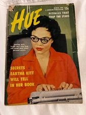 Rare! HUE Magazine March 1955 Cover Eartha Kitt
