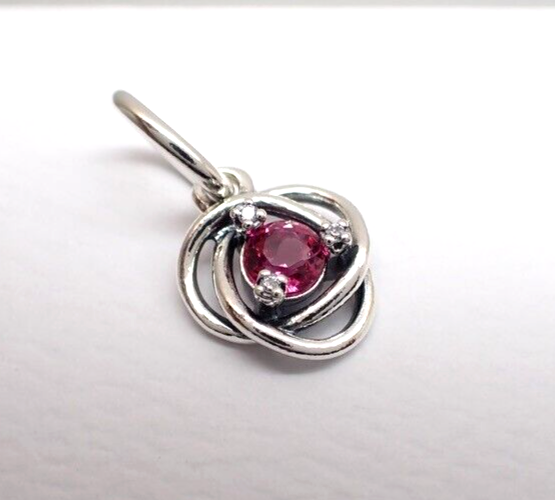 Authentic Pandora #793125C10 October, Pink Eternity Circle Dangle Charm ...