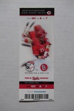 CINCINNATI REDS VS CARDINALS 8/3/2013 FULL TICKET ~ DEVIN MESORACO (2 HRs)