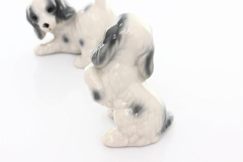 3x Figura/Figura de perro de porcelana vintage - jugando figuras de perros felices - Imagen 5 de 9