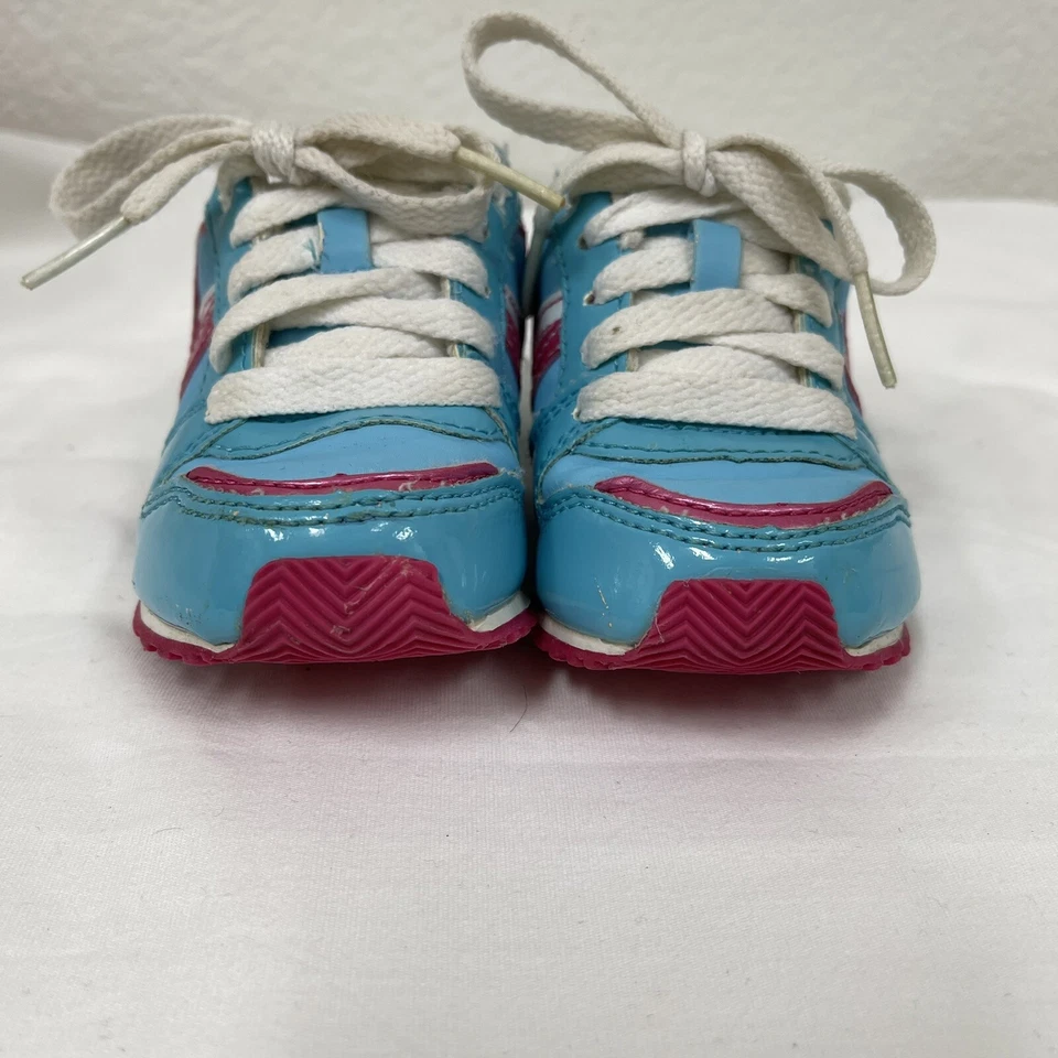 Zapatos para niños pequeños de Circo talla 7 rosa azul con cordones estrellas niñas infantes Foto 4 de 4